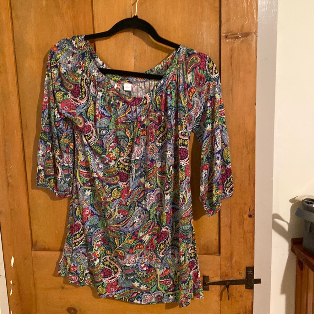 Ric rac Paisley top size extra small